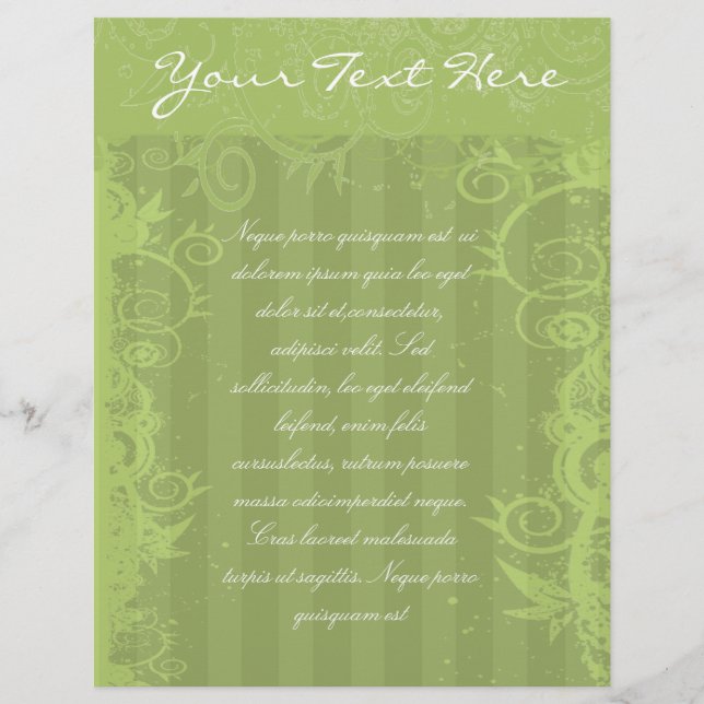 Grönt Rensad trådrad Flyer 2 (Framsidan)