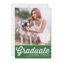 Grönt Retro Fold Typography Photo Studenten