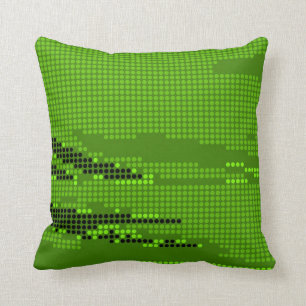 GRÖNT RETRO LIMEFRUKTNEON PRICKER KONST KUDDE