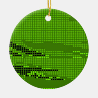 GRÖNT RETRO LIMEFRUKTSVARTNEON PRICKER KONST JULGRANSPRYDNAD KERAMIK