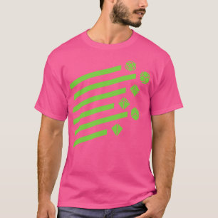 Grönt Retro Polyhedral Dice Set T Shirt