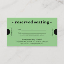 Grönt Retro Reserved Sittdental