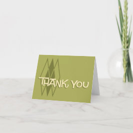 Grönt Retro tack Notecard: Mcm-diamanter Kort