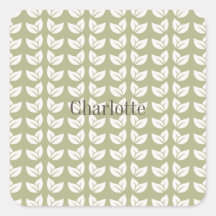 Grönt Retro Vintage Y2K Löv Mönster