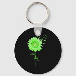 Grönt Ribbon Daisy Faith Mental Health Awareness M Nyckelring
