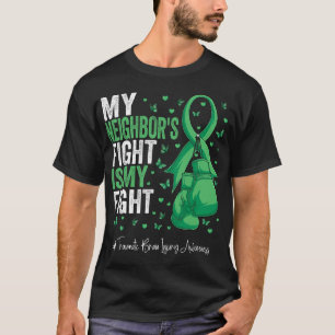Grönt Ribbon granne Traumatic Brain Injury Medvete T Shirt