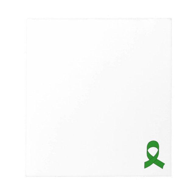Grönt Ribbon Teckning Anpassningsbar Anteckningsblock (Framsida)