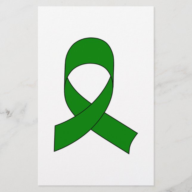 Grönt Ribbon Teckning Brevpapper (Framsida)