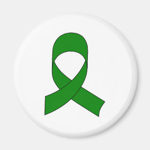 Grönt Ribbon Teckning Magnet