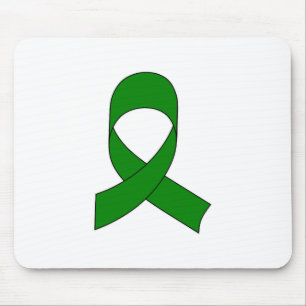 Grönt Ribbon Teckning Musmatta