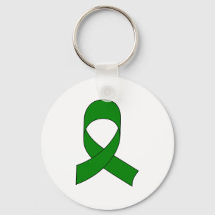 Grönt Ribbon Teckning Nyckelring