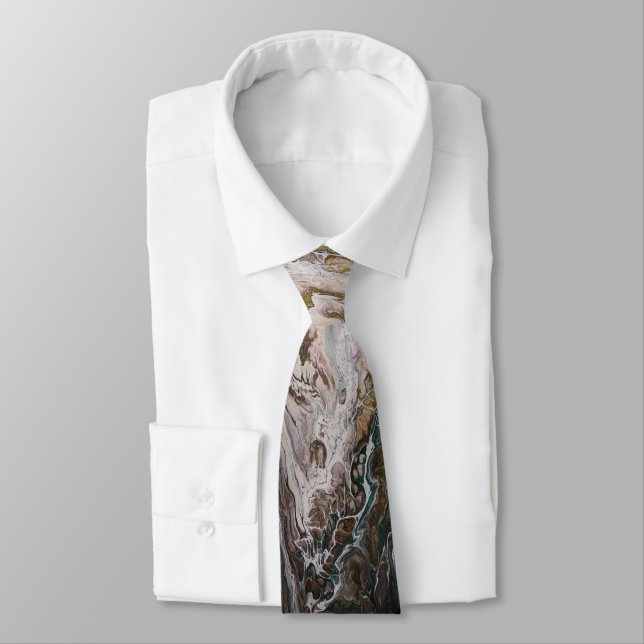 "Grönt Ripple" av JAD Neck Tie No.2 Slips (Bunden)