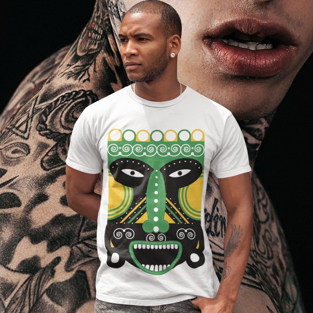 Grönt Ritual Mask T Shirt (Skapare uppladdad)