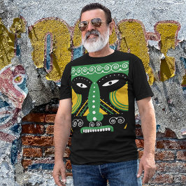 Grönt Ritual Tribal T Shirt
