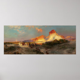 Grönt River Cliffs - Thomas Moran Fine Art Poster