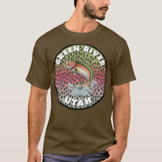 Grönt River Flygfiske Utah T Shirt