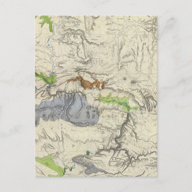 Grönt River från Union Pacific Rail Road Karta Vykort (Framsida)