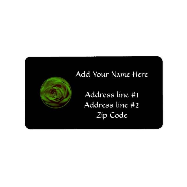 Grönt Ro Adressetikett (Framsidan)
