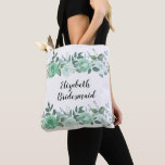 Grönt Ro Personlig Bridesmaid Tote Bag Tygkasse<br><div class="desc">Grönt Ro Personlig Bridesmaid Tote.</div>