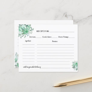 Grönt Ro Recept Card-Möhippa