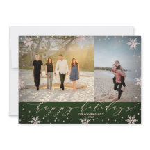 Grönt & Ro Snöflingor Photo Glad helg