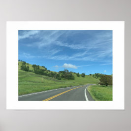 Grönt Road California Färg Photography Poster