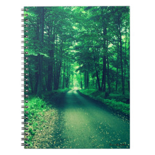 Grönt Road Notebook Anteckningsbok