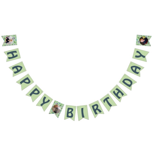 Grönt Roaring Jurassic Dinosaurs Vimplar (Alla)