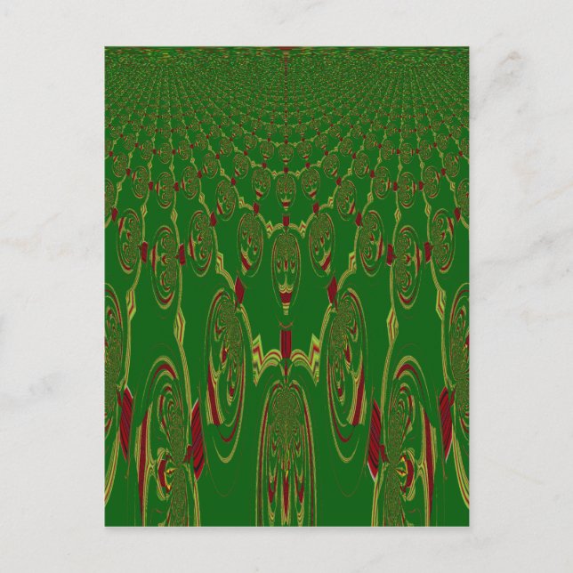 Grönt Robots Vykort (Framsida)