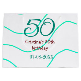 Grönt röd 50-årsdag Lägg till namn datum p