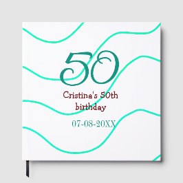 Grönt röd 50-årsdag Lägg till namn datum p Gästböcker