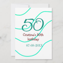 Grönt röd 50-årsdag Lägg till namn datum p