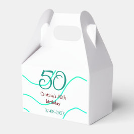 Grönt röd 50-årsdag Lägg till namn datum p Presentaskar