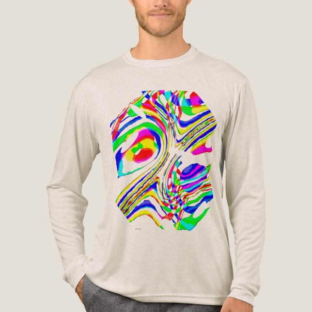 Grönt Röd Gult Blå konfetti cirkulär Abstrakt T Shirt (Framsida)