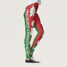 Grönt & Röda God jul Kvinnors förband Leggings