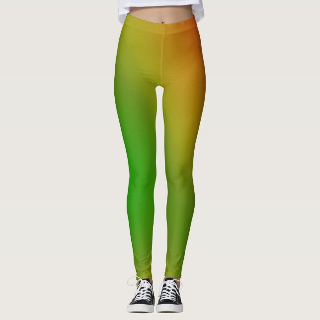 Grönt/Röda kvinnors förband Leggings (Framsida)