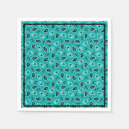 Grönt Rodeo Bandana Print Födelsedagsfest Napkins Pappersservett