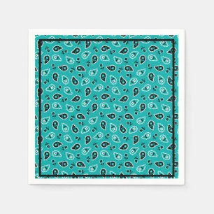 Grönt Rodeo Bandana Print Födelsedagsfest Napkins Pappersservett