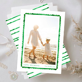 grönt roligt ett modernt fotografi av ram-jultoma julkort