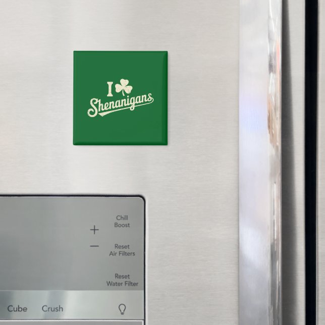 Grönt Roligt Irländskt Patty's Shamrock Saint Patr Magnet (In Situ (Fridge))
