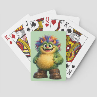 Grönt Roligt Monster Casinokort