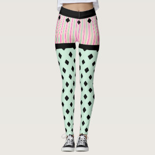 Grönt Roligt Trendig Kort Se lagning Leggings