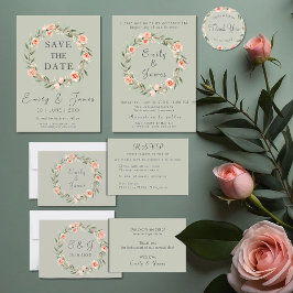 Grönt, romantisk ro-andedräkt presentaskar