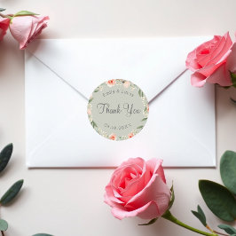 Grönt, romantisk ro-andedräkt runt klistermärke