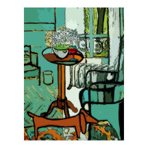 Grönt Room Dachsund, Matisse Stil