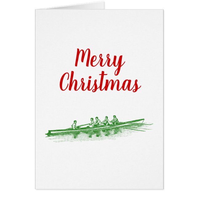Grönt Roring Rowers Crew Team Vatten sport Hälsningskort (Framsidan)