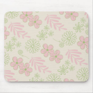 Grönt Rosa Beige Retro Y2K 70 s Flower Mönster Musmatta