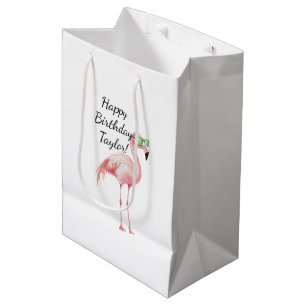 Grönt Rosa Flamingo Birthday