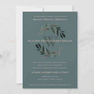 GRÖNT ROSA FOLIAGE WREATH GRAND OPENING INBJUDAN