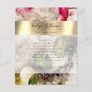 Grönt Rosa glitter - sjöfärgsflygare Flygblad
